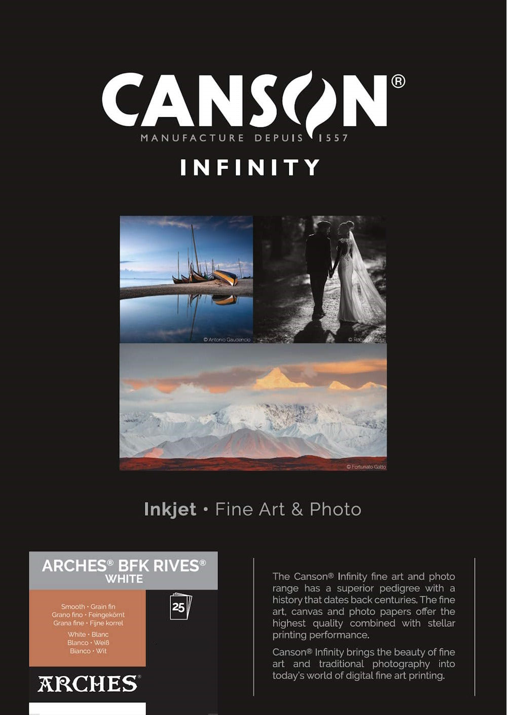 Canson Infinity ARCHES BFK Rives White 310 g/m² Fine-Art Papier (Rollenware)
