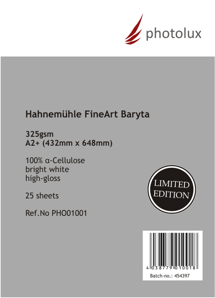 Hahnemühle FineArt Baryta 325 gsm